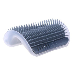 My Store Cat Self Groomer Corner Brush - Easy Hair Removal & Massage gray