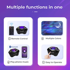 Northern Lights Star Projector - Galaxy Light with Bluetooth & Remote Control