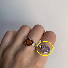 Creative Love Heart Ring - Stylish Alloy Jewelry for Trendy Elegance