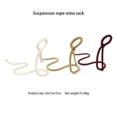 Jeeper's Keepers | Suspended Rope Wine Bottle Holder - Unique Serpentine Design