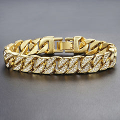 Jeeper's Keepers Miami Gold Curb Cuban Bracelet - Elegant Men's Fashion Accessory