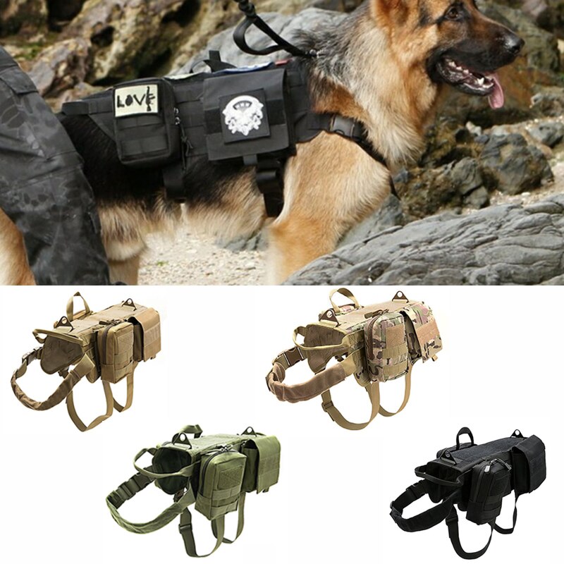 My Store Tactical Military Dog Harness - Durable Nylon for All Seasons