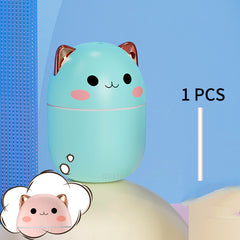 Jeeper's Keepers Cute Cat Humidifier - 250ml with Night Light & Aromatherapy Green 1pc