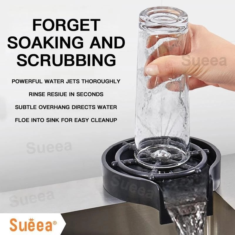 Jeeper's Keepers Automatic Glass Rinser - Quick & Efficient Cup Washer