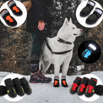 Jeeper's Keepers Waterproof Reflective Dog Boots - 100% Cotton for Comfort