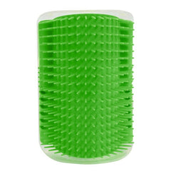 My Store Cat Self Groomer Corner Brush - Easy Hair Removal & Massage Green