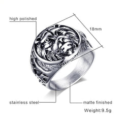 Vintage Lion Head Ring - Men's Punk Fashion Jewelry | Jeeper's Keepers