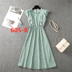 Summer Dress 2021 Elegant Sundress Slim Sleeveless Woman Vestidos Ruffles Knee Length Clothes Red Beach Party Dresses For Women