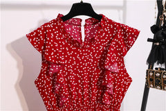 Summer Dress 2021 Elegant Sundress Slim Sleeveless Woman Vestidos Ruffles Knee Length Clothes Red Beach Party Dresses For Women