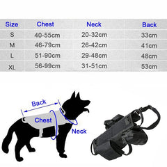 My Store Tactical Military Dog Harness - Durable Nylon for All Seasons