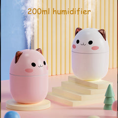 Jeeper's Keepers Cute Cat Humidifier - 250ml with Night Light & Aromatherapy