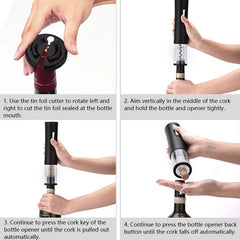 My Store Automatic Wine Bottle Opener - Electric with Foil Cutter