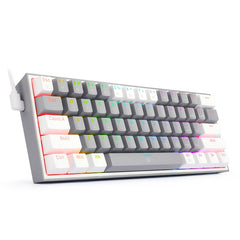 Redragon Mini Mechanical Gaming Keyboard - Ultra-Compact, RGB Backlit K617RGB-GW Red Switch