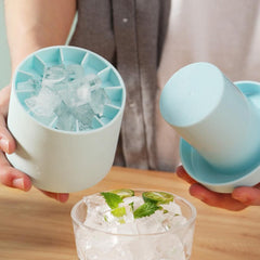 My Store Silicone Cylinder Ice Maker Bucket - Quick, Durable, Portable
