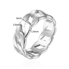 Jeeper's Keepers Cassie Ring - Trendy Stainless Steel Wedding Band for Women Silver 7