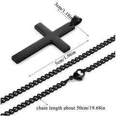 Jeeper's Keepers Cross Necklace - Stylish Titanium & Stainless Steel Pendant