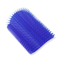 My Store Cat Self Groomer Corner Brush - Easy Hair Removal & Massage Blue
