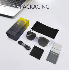 Lightweight GS03 Bluetooth Glasses Smart Touch Audio Music BT5.3 Anti-blue Light UV400 Polarized Lens Smart Glasses For Men