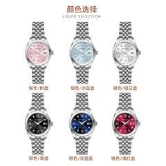 Ladies' watches, women's niche, light luxury, high-end feel, women's high beauty, luminous steel strip calendar, women's watches