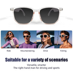 Lightweight GS03 Bluetooth Glasses Smart Touch Audio Music BT5.3 Anti-blue Light UV400 Polarized Lens Smart Glasses For Men