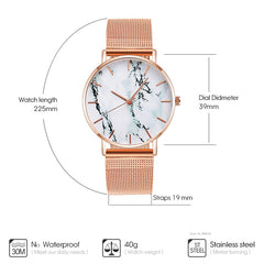 Luxury Rose Gold Mesh Band Quartz Watch for Women - Fashionable Gift
