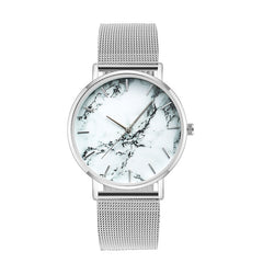 Luxury Rose Gold Mesh Band Quartz Watch for Women - Fashionable Gift Silver