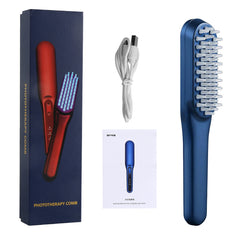 Jeeper's Keepers | Hair Growth Comb - Red & Blue Light Therapy, 9 Modes Blue with box