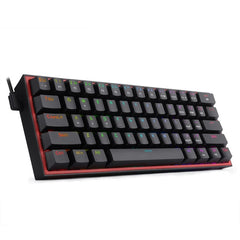 Redragon Mini Mechanical Gaming Keyboard - Ultra-Compact, RGB Backlit K617RGB Red Switch