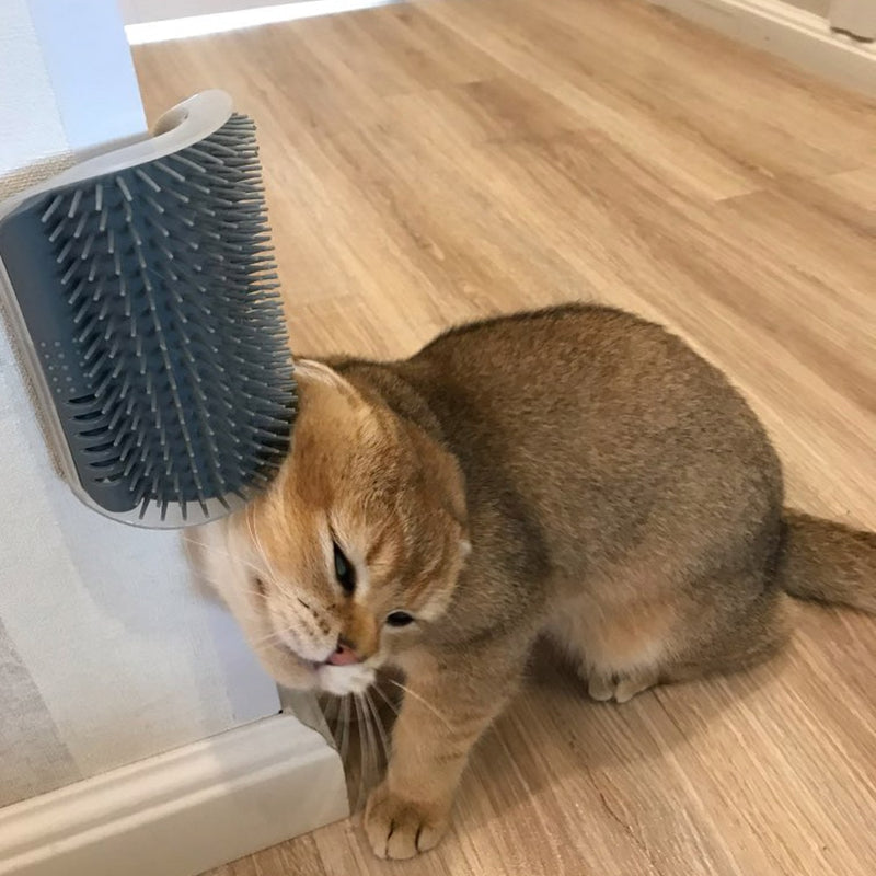 My Store Cat Self Groomer Corner Brush - Easy Hair Removal & Massage
