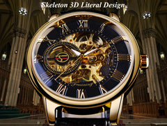 Jeeper's Keepers Men's Luxury Brand Watch - Skeleton Dial, Leather Band