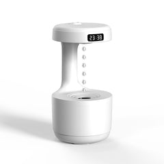 Jeeper's Keepers LED Water Drop Humidifier Diffuser - 800ml with Clock & Whisper-Quiet White 800ml