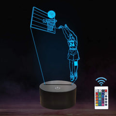 My Store Basketball 3D Lamp - Customizable Colors & Remote Control