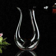 Jeeper's Keepers Crystal U-Shaped Wine Decanter - 1500ml Elegant Design