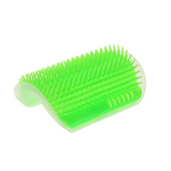 My Store Cat Self Groomer Corner Brush - Easy Hair Removal & Massage green