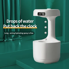 Jeeper's Keepers LED Water Drop Humidifier Diffuser - 800ml with Clock & Whisper-Quiet