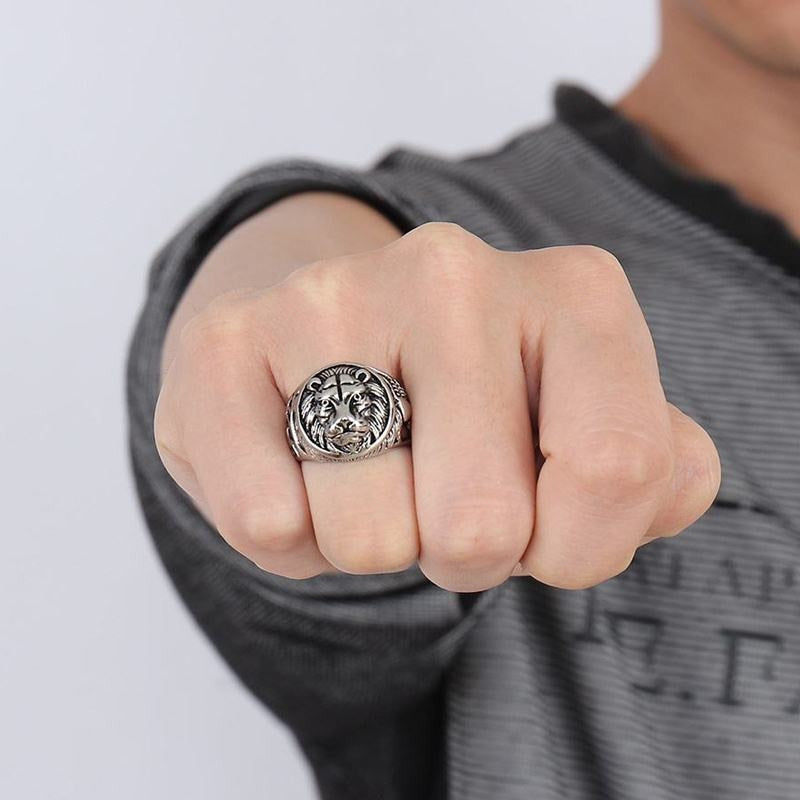 Vintage Lion Head Ring - Men's Punk Fashion Jewelry | Jeeper's Keepers