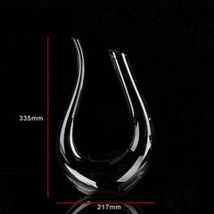 Jeeper's Keepers Crystal U-Shaped Wine Decanter - 1500ml Elegant Design
