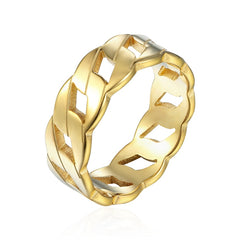 Jeeper's Keepers Cassie Ring - Trendy Stainless Steel Wedding Band for Women Gold 12