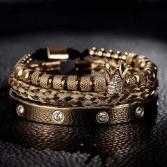 Jeeper's Keepers Diamond Roman Bracelets - Luxury Stainless Steel for Men