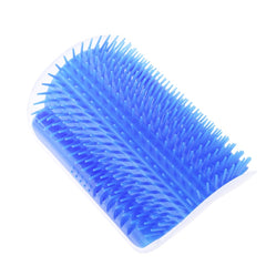 My Store Cat Self Groomer Corner Brush - Easy Hair Removal & Massage Sky Blue