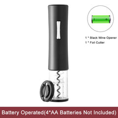 My Store Automatic Wine Bottle Opener - Electric with Foil Cutter Black