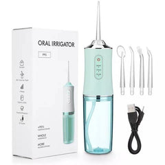 My Store Waterproof Dental Irrigator - USB Rechargeable Water Flosser Green