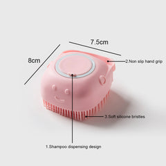 Soft Silicone Dog Brush - Gentle Grooming for Sensitive Skin & Bathing