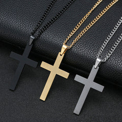 Jeeper's Keepers Cross Necklace - Stylish Titanium & Stainless Steel Pendant