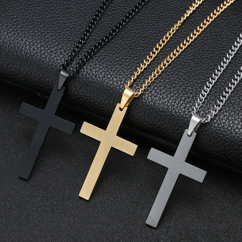 Jeeper's Keepers Cross Necklace - Stylish Titanium & Stainless Steel Pendant