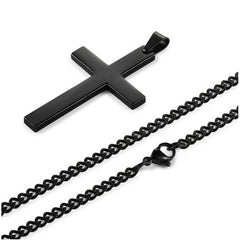 Jeeper's Keepers Cross Necklace - Stylish Titanium & Stainless Steel Pendant