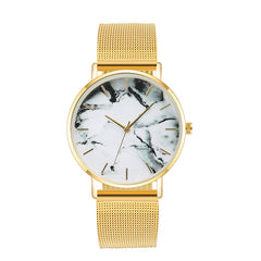 Luxury Rose Gold Mesh Band Quartz Watch for Women - Fashionable Gift Gold