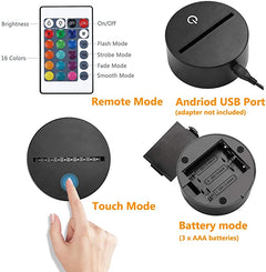 My Store Basketball 3D Lamp - Customizable Colors & Remote Control