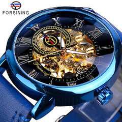 Jeeper's Keepers Men's Luxury Brand Watch - Skeleton Dial, Leather Band GMT838-12