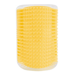 My Store Cat Self Groomer Corner Brush - Easy Hair Removal & Massage Yellow